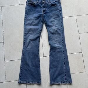 Calvin Klein Jeans Womens Flare Low-Rise Medium Wash Size 5